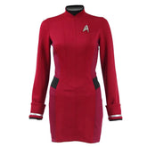 Star Trek Beyond Costume Uhura Engineer Crewman Red Dress Uniform Girls Women - ACcosplay